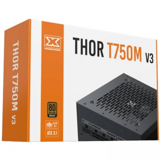 Xigmatek Thor T750M V3 750W 80+ Bronze ATX 3.1 PCI-E 5.0 Full Modular Power Supply